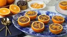 Chocolate Panna Cotta in Orange Cups