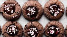 Chocolate Peppermint Thumbprints