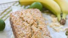Coconut Banana Bread with Lime Glaze