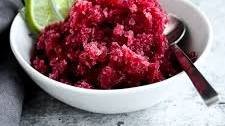 Cranberry Granita with Jalapeño and Lime