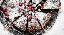 Cranberry Sour Cream Almond Cake Recipe