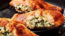 Creamy Spinach Stuffed Salmon