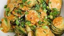 Cucumber Salad with Spicy Peanut Dressing