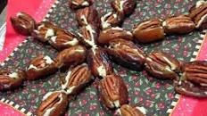 Dates Stuffed with Cream Cheese and Pecans