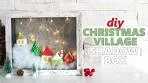 DIY Christmas Village Shadow Box and Salt Dough Houses