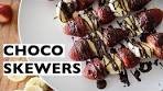 EASY Chocolate Strawberry dessert skewers!