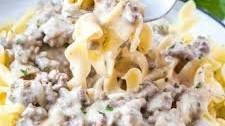 Easy Ground Beef Stroganoff