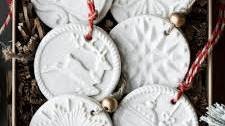 Easy Homemade Salt Dough Christmas Ornaments with Cookie Stamps