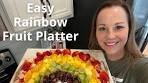 Easy Rainbow Fruit Platter | Healthy treats for kids | Healthy St ...