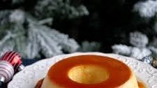 Eggnog flan or crème caramel