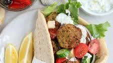 Falafel Pita Sandwich (with Homemade Tzatziki Sauce)