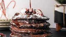 Fluffy Dark Chocolate Peppermint Pancake