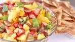 Fresh Fruit Salsa w/ Cinnamon Sugar Tortilla Chips