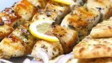 Greek Chicken Souvlaki recipe (Skewers) with Tzatziki