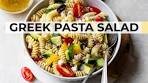GREEK PASTA SALAD | easy, healthy recipe