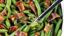 Green Bean Casserole with Bacon + Brown Sugar Glaze