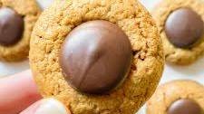 Healthy 5-Ingredient Peanut Butter Blossoms (Dairy Free, Vegan Option)