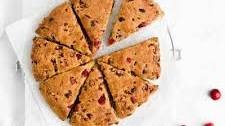 Healthy Cranberry Orange Oatmeal Scones