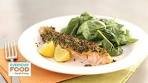 Herb-Crusted Salmon with Spinach Salad - Everyday Food ...