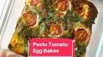 High-Protein Breakfast Meal Prep: Pesto Tomato Egg Bakes