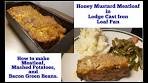 Honey Mustard Meatloaf in Lodge Cast Iron Loaf Pan