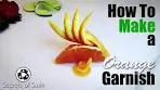 How to Make a Orange Garnish The Orange Fan