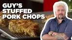 How to Make Guy's Stuffed Pork Chops | Guy's Big Bite | Food ...