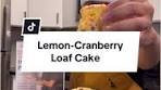 Lemon-Cranberry Loaf Cake Recipe for Holidays