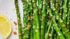 Lemon Garlic Oven Roasted Asparagus