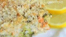 Lemony Broccoli Rice Casserole w/Salmon (one bowl - one dish!)