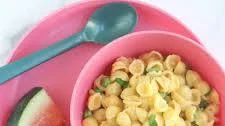 Mac and Cheese with Peas (Fav Shortcut Toddler Meal)
