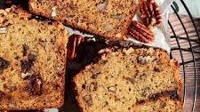 Maple Pecan Banana Bread with Dark Chocolate