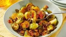 Maple Roasted Brussels Sprouts with Bacon