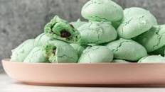 Mint Chocolate Chip Meringue Cookies