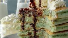Mint Chocolate Chip Pancakes