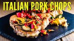 Old School Italian Pork Chops With Cherry Peppers