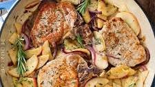 One Pan Pork Chops with Apples and Onions