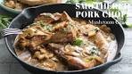 One Pan Smothered Pork Chops in Mushroom Garlic Gravy