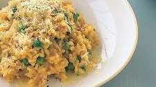 Pea and saffron risotto