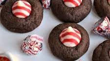 Peppermint Chocolate Thumbprint Cookies