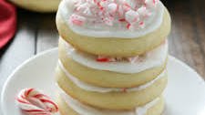 Peppermint Frosted Soft Batch Sugar Cookies
