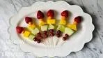 Rainbow Fruit Skewers Using Trader Joe's Fruit