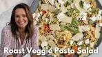 Roast Veggie Pasta Salad with Rocket Basil Pesto