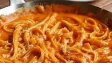 Roasted Red Pepper Parmesan Fettuccine