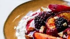 Roasted Summer Fruit Over Sweet Ricotta