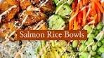 Salmon Rice Bowls A popular recipe for a reason! Flavorful ...