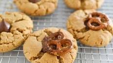 Salted Pretzel Peanut Butter Blossoms