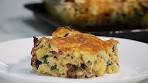 SAVOURY Spinach and Cheese, BREAD PUDDING