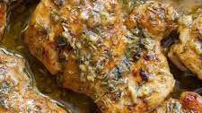 Seared Chicken Thighs in a Garlic & Herb Sauce