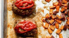 Sheet Pan Mini Meatloaves and Sweet Potatoes